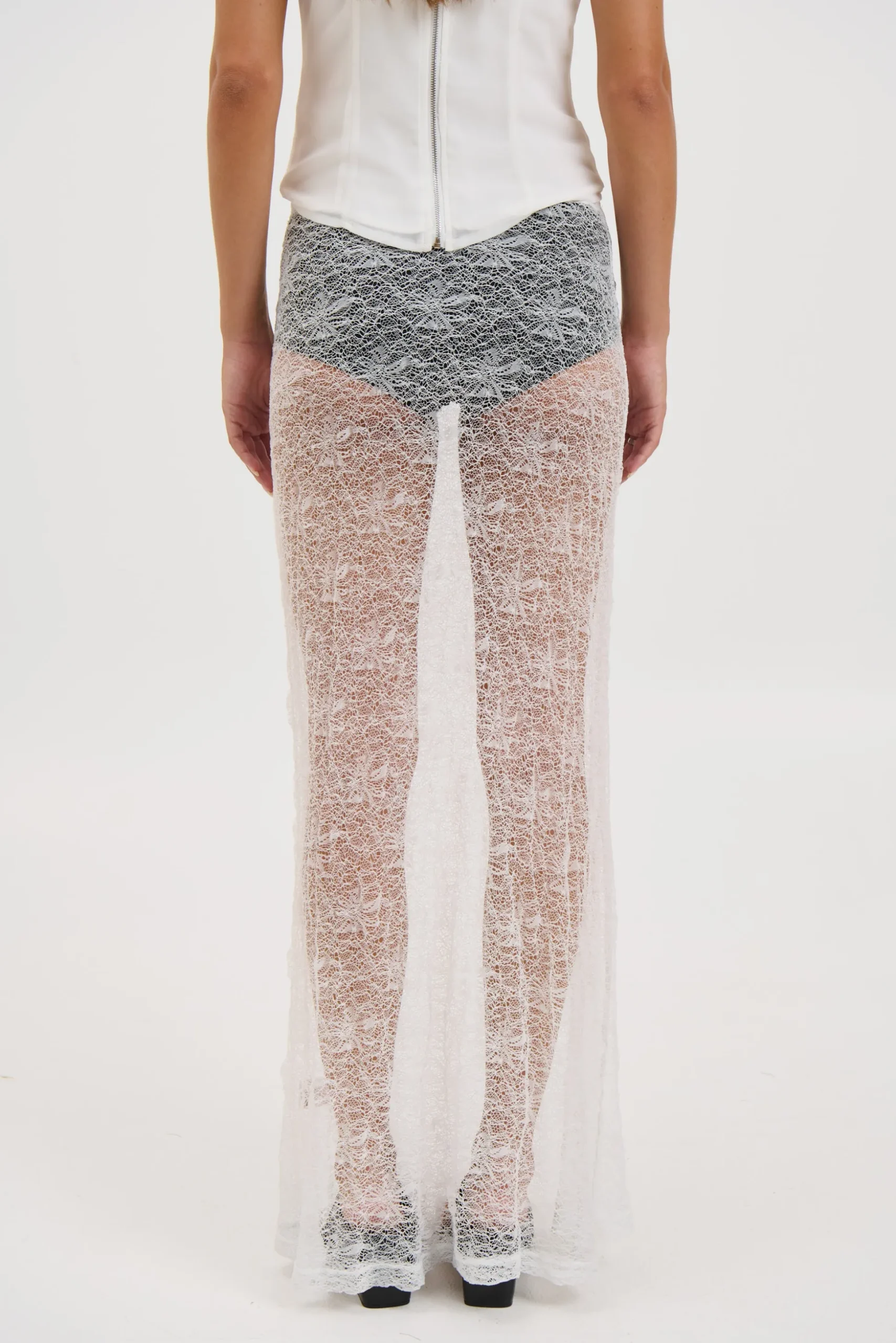 Olivia Lace Skirt White