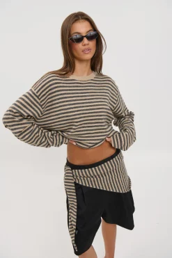 Olsen Knit Slate Stripe