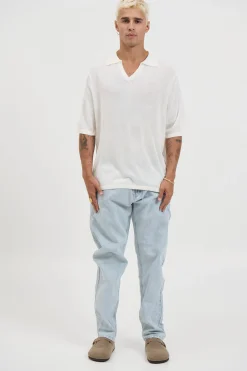 Open Neck Soft Polo White