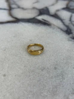 Oval Signet Ring Gold
