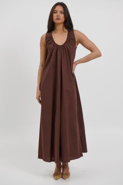 Pania Maxi Dress Chocolate