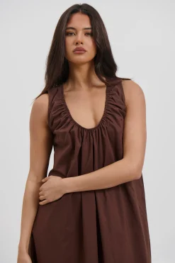 Pania Maxi Dress Chocolate