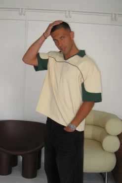 Paul Two Tone Polo Soft Yellow