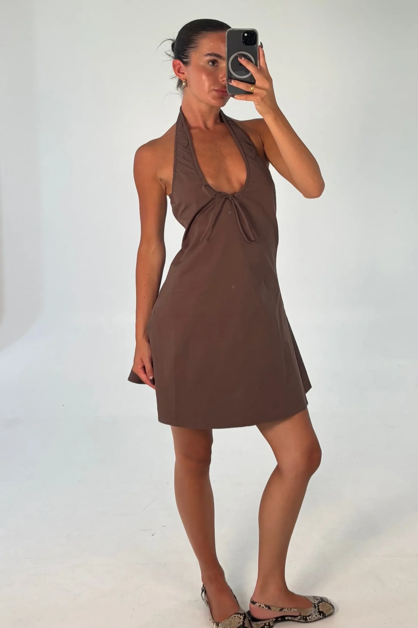 Penelope Mini Dress Chocolate