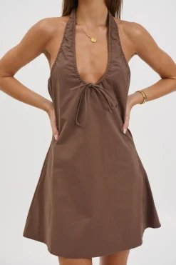 Penelope Mini Dress Chocolate