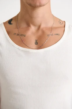 Premium NTH Paperclip Chain White Gold Plated