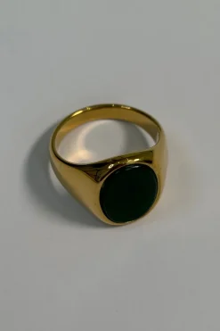 Premium NTH Stone Ring 18K Gold Plated Emerald