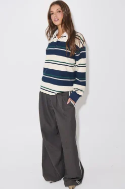 Preppy Jersey Midnight Stripe