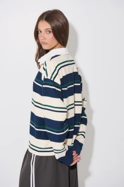 Preppy Jersey Midnight Stripe