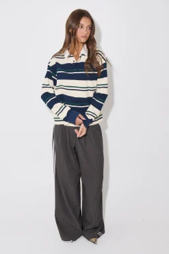 Preppy Jersey Midnight Stripe