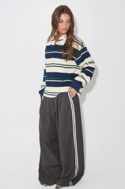 Preppy Jersey Midnight Stripe