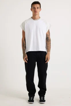 Raglan Crop Box Tank Heather Grey