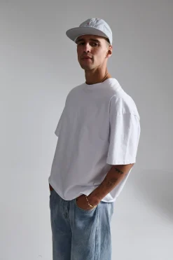 Raw Crop Distress Tee White