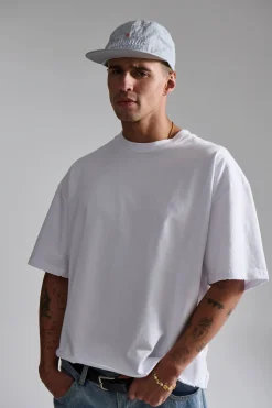 Raw Crop Distress Tee White