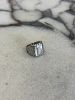 Rectangle Signet Ring Silver