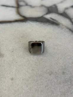 Rectangle Signet Ring Silver