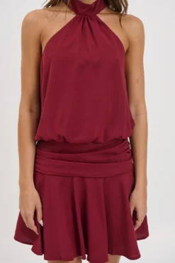 Renae Mini Dress Wine