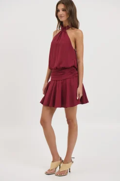 Renae Mini Dress Wine