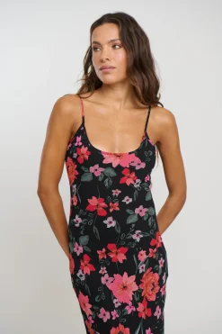 Rhea Maxi Dress Black Floral