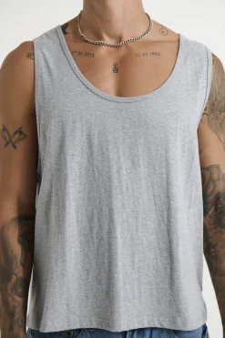 Richie Loose Crop Tank Grey