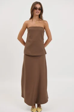 Riley Maxi Dress Chocolate