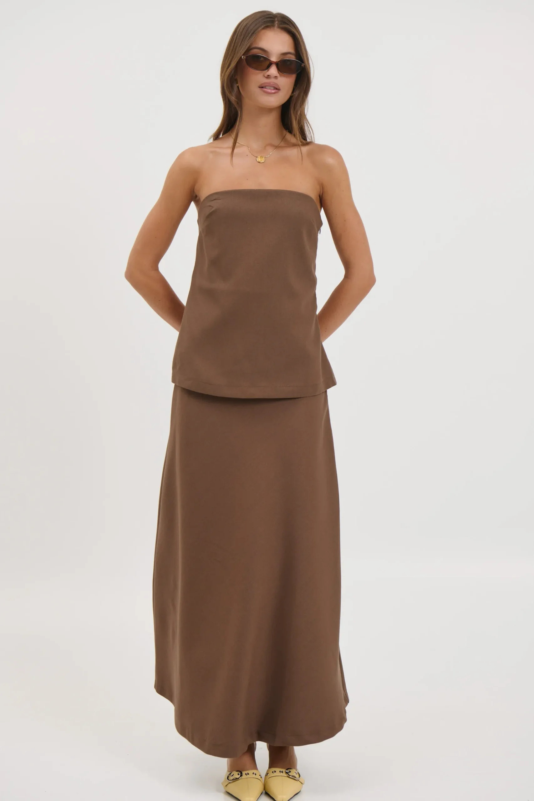 Riley Maxi Dress Chocolate