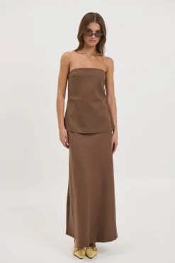 Riley Maxi Dress Chocolate