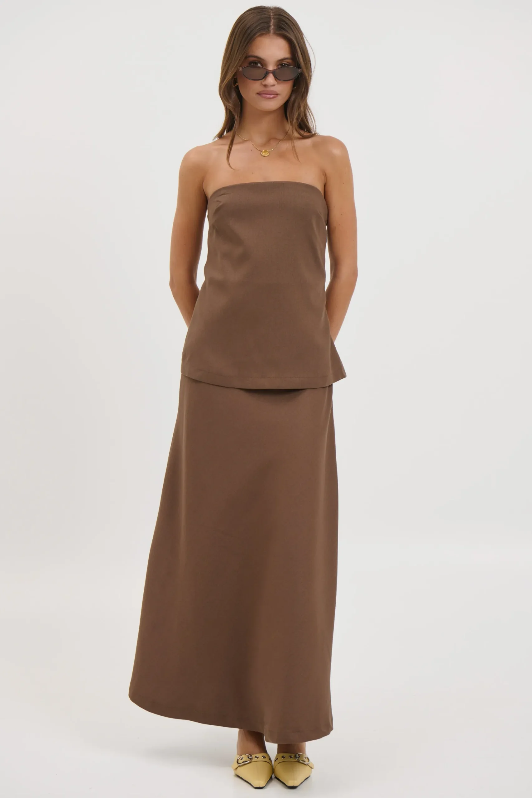 Riley Maxi Dress Chocolate