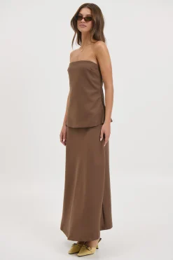 Riley Maxi Dress Chocolate