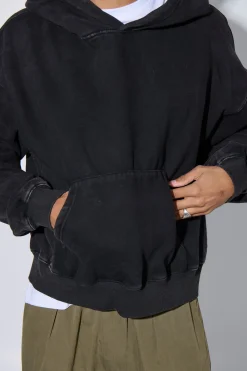 Roman Cropped Drop Hoodie Acid