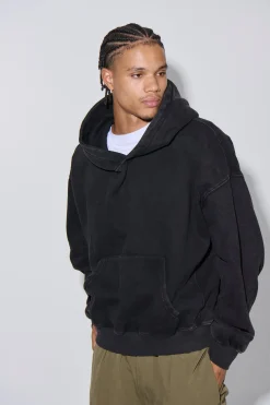 Roman Cropped Drop Hoodie Acid