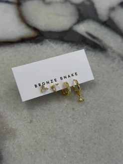 Romi Stacker Earring Set 18k Gold Plated