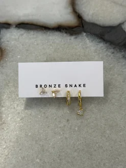 Romi Stacker Earring Set 18k Gold Plated