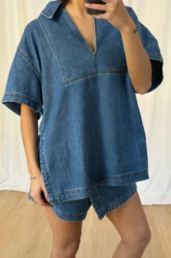 Rosemary Denim Shirt Blue