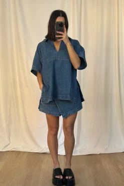 Rosemary Denim Shirt Blue