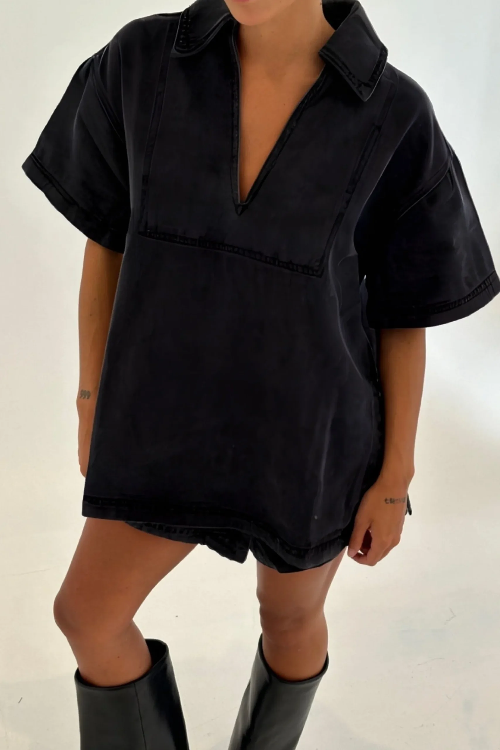 Rosemary Denim Shirt Washed Black