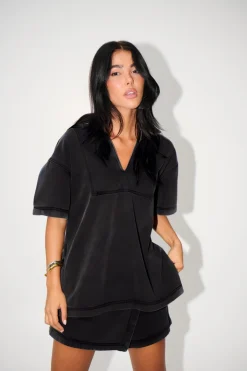 Rosemary Denim Skort Washed Black