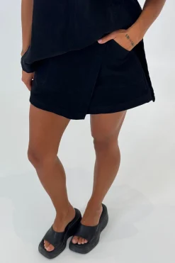 Rosemary Denim Skort Washed Black