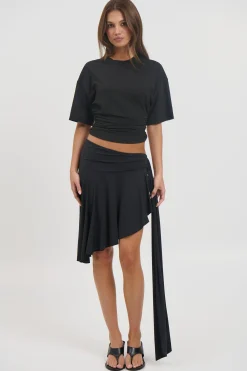 Safari Midi Skirt Noir