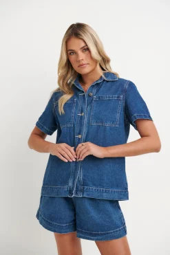 Sally Shirt Dark Blue