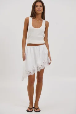 Sammi Lace Mini Skirt White