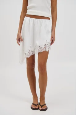 Sammi Lace Mini Skirt White