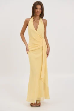 Sarena Midi Dress Lemon