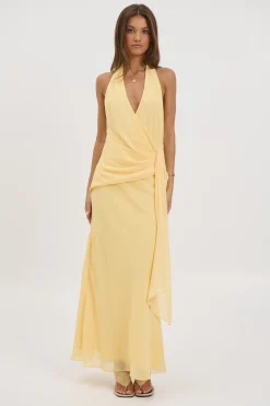 Sarena Midi Dress Lemon