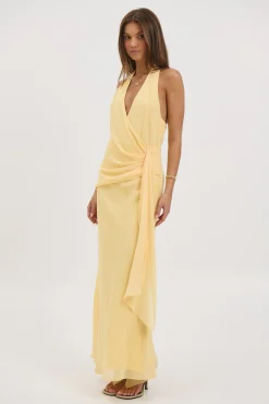 Sarena Midi Dress Lemon