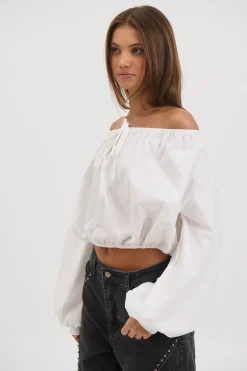 Sarsha Long Sleeve White