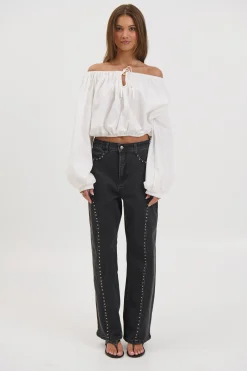 Sarsha Long Sleeve White