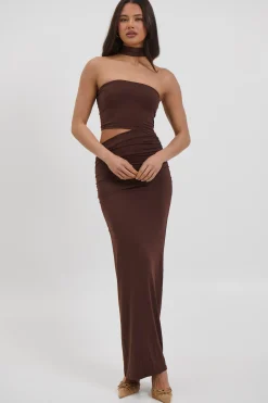 Selena Maxi Dress Chocolate