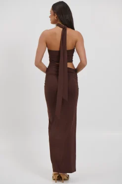 Selena Maxi Dress Chocolate