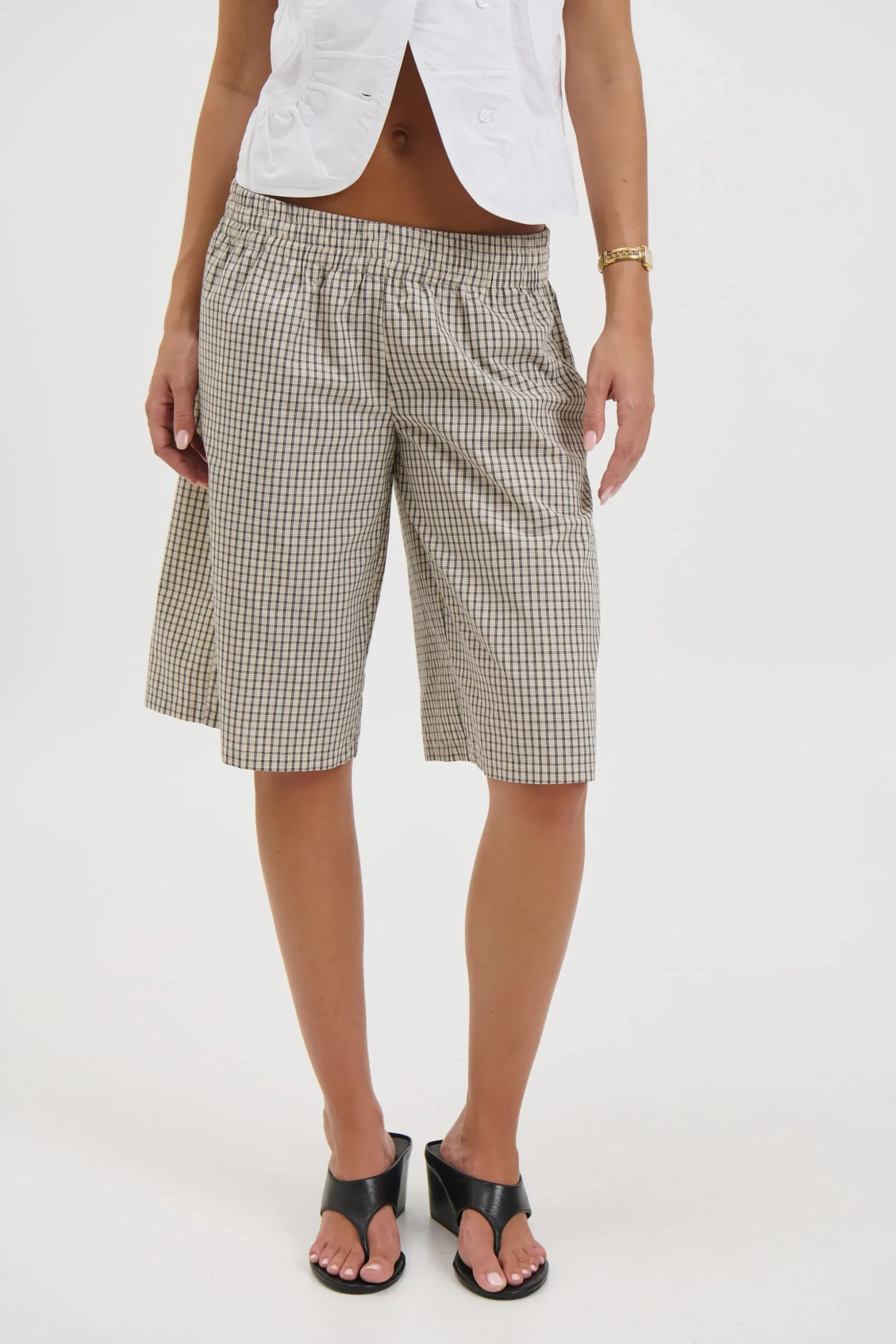 Sevigney Long Short Cream Check